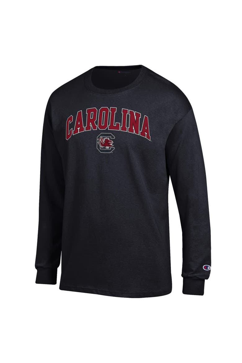 Men's Champion  Black South Carolina Gamecocks Arch Over Logo Long Sleeve T-Shirt, Alternate, color, Black