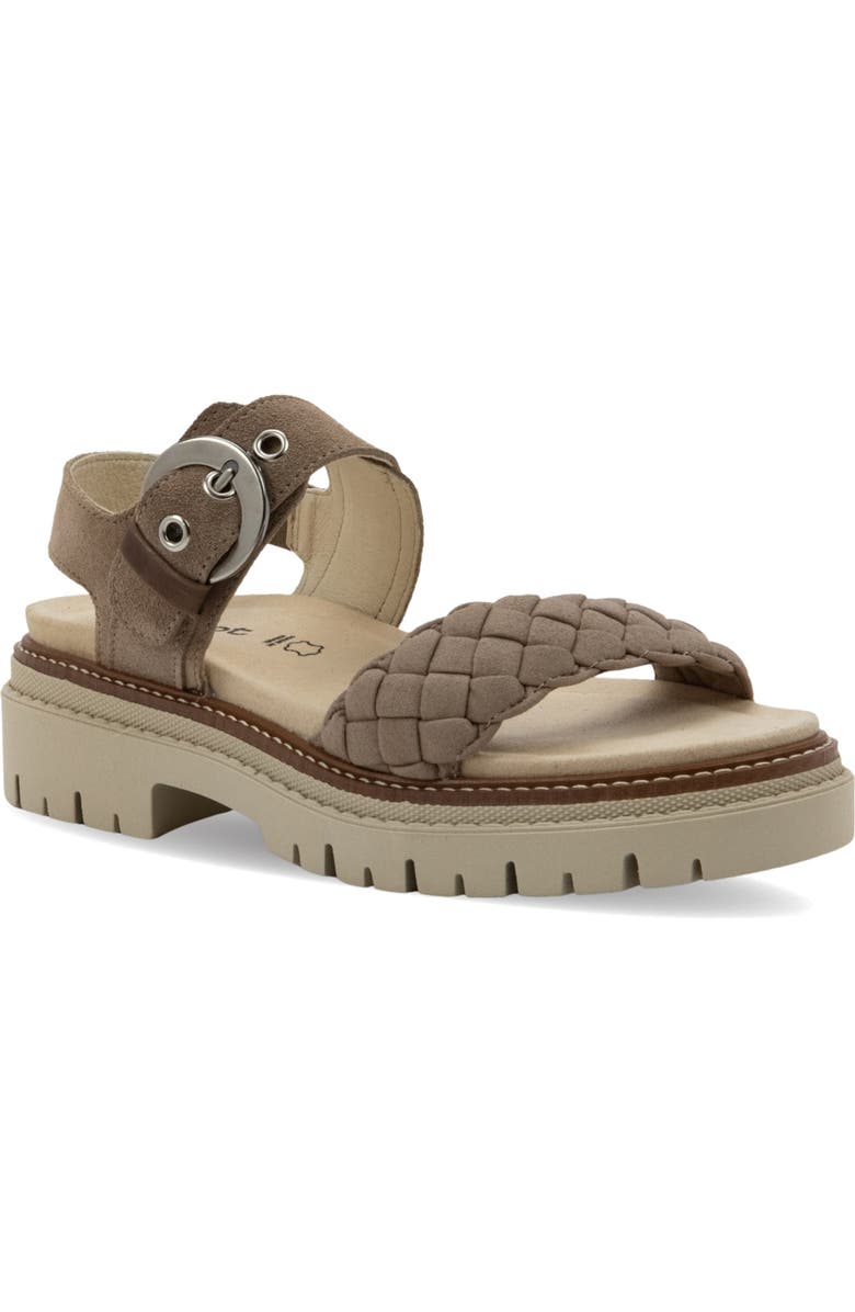 Naot Grove Lug Sandal, Main, color, Almond Suede