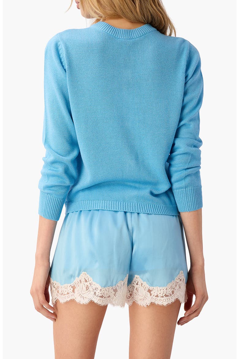 Rufina Crop Cardigan, Alternate, color, BLUE GROTTO