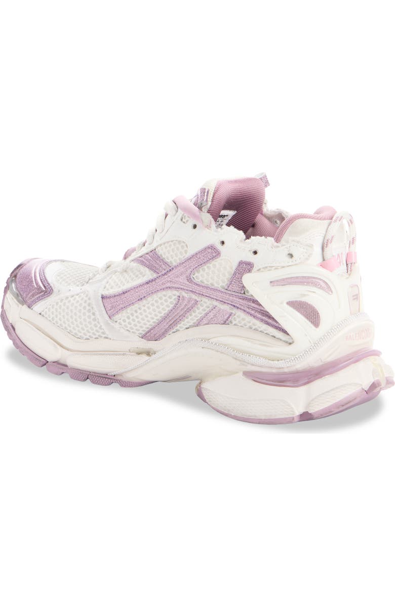 Balenciaga Glitter Runner Sneaker, Alternate, color, White/ Lilac/ Pink