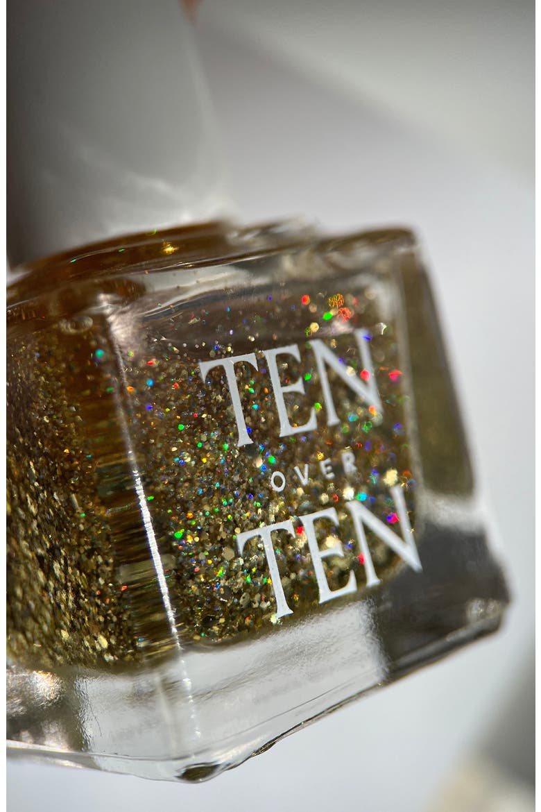 Gold Nail Polish Topper, Alternate, color, BERGEN