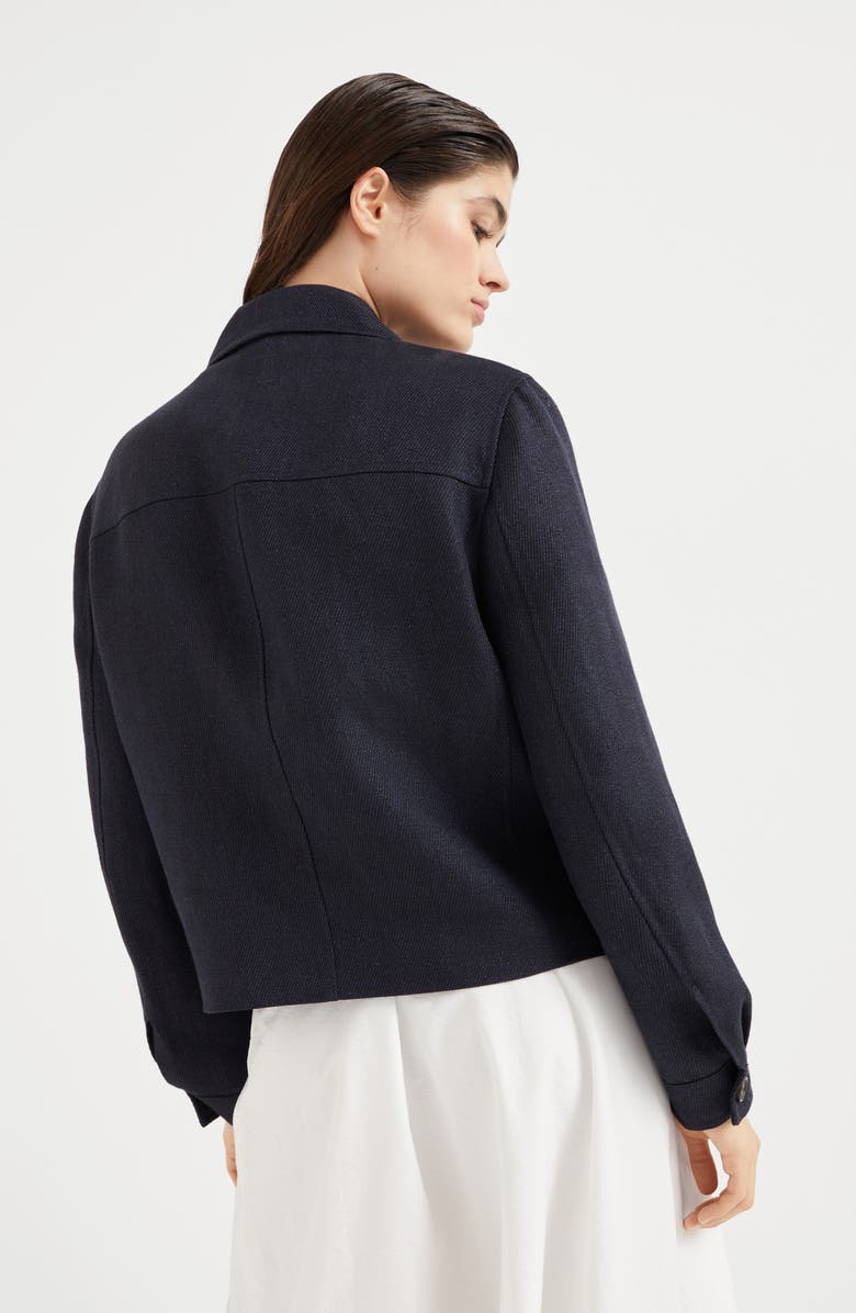 Brunello Cucinelli Crop caban jacket with monili, Alternate, color,