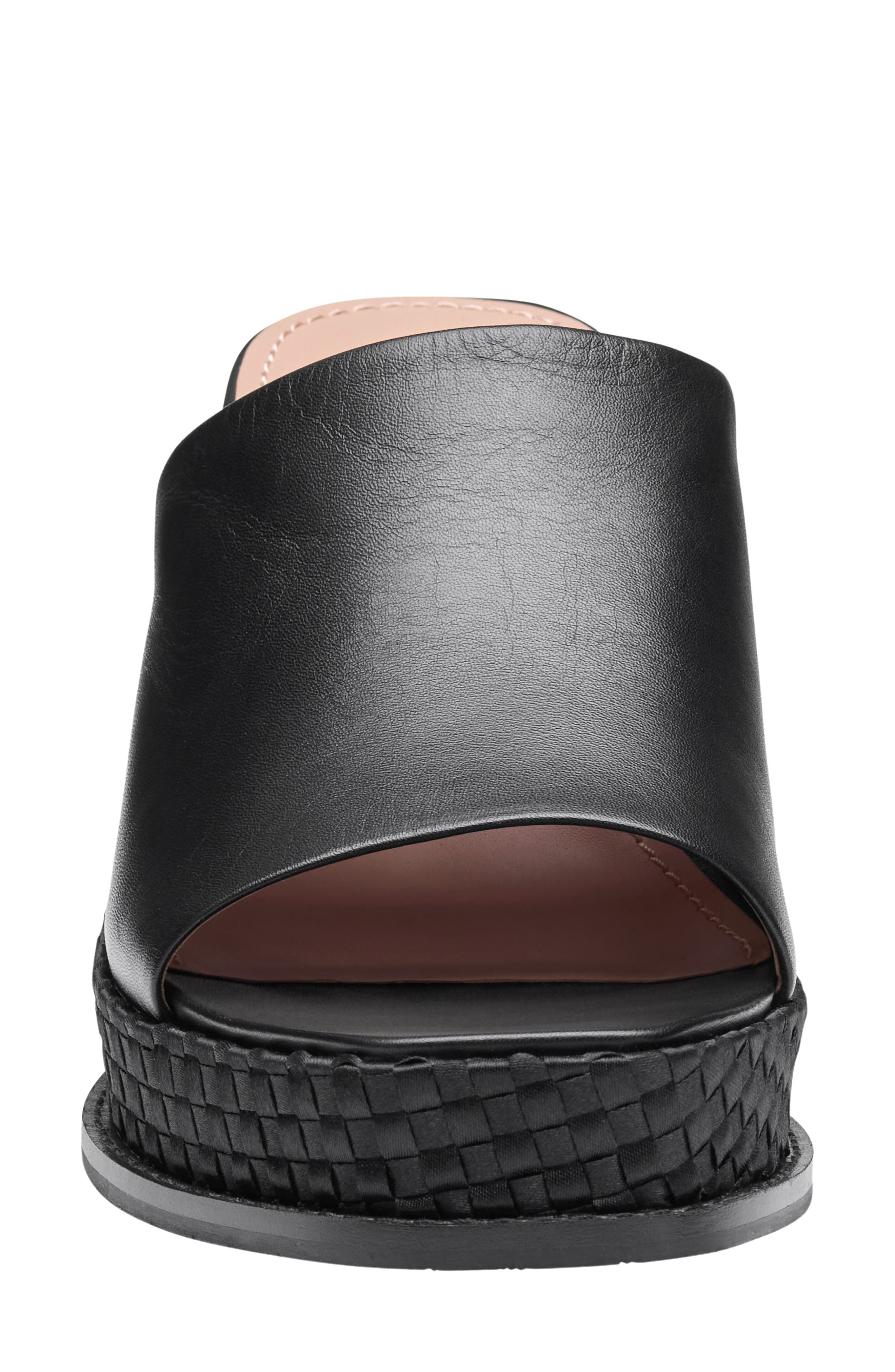 Johnston & Murphy Mallory Platform Wedge Slide Sandal, Alternate, color, Black Nappa Leather