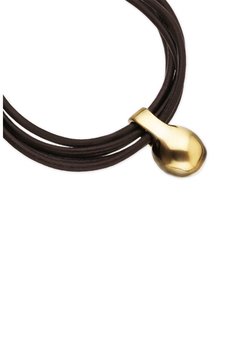 Leather Strap with 18K Gold-Plated Dial, Alternate, color, Gold