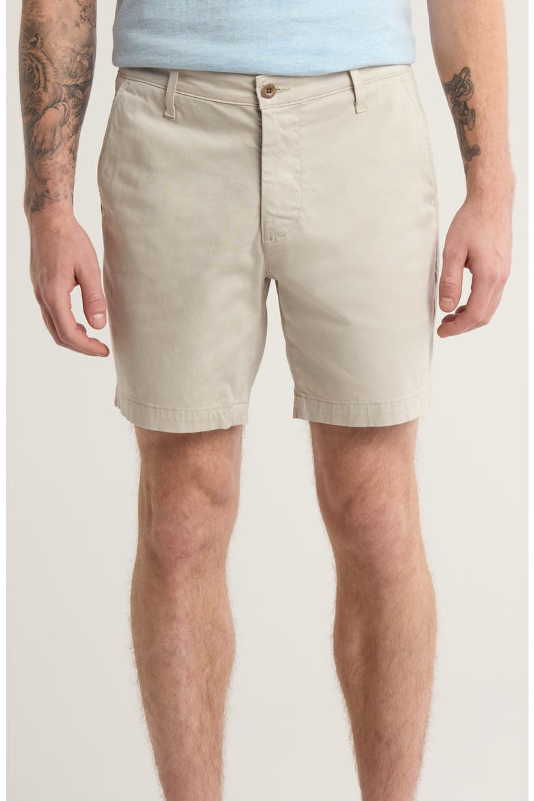 Cipher 7-Inch Chino Shorts, Main, color, WHITE SESAME