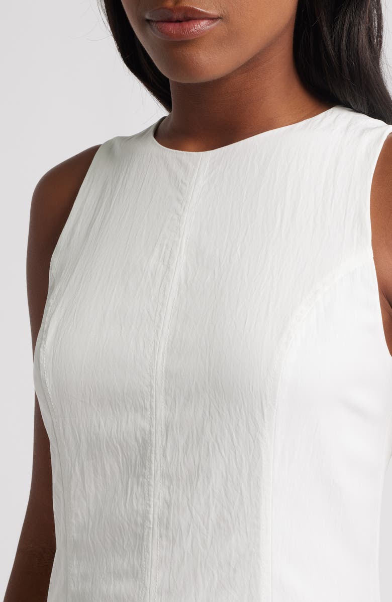 MANGO Pumpkin Sleeveless Bubble Hem Midi Dress, Alternate, color, White