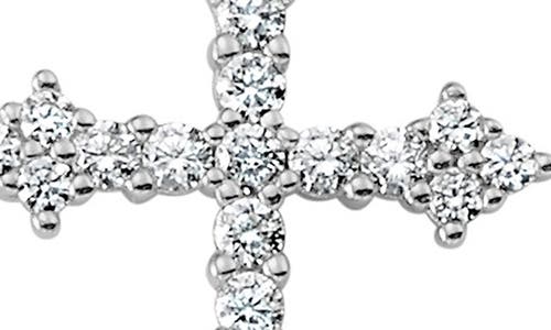 Crislu Pavé Cluster Cubic Zirconia Cross Pendant Necklace In Metallic