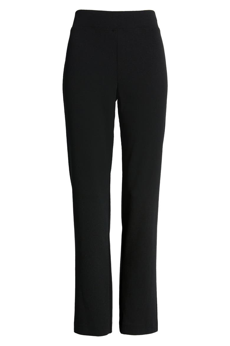 Heritage Fit Pull-On Crepe Pants, Alternate, color, BLACK