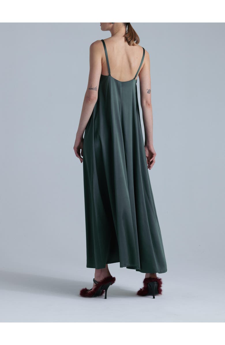 Alas Aphrodite Sleeveless Silk Maxi Dress, Alternate, color, Rich Green