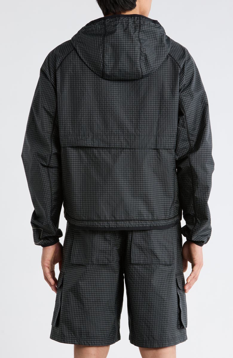 RC Outdoor Supply Tahoe Water Repellent Nylon Ripstop Hooded Anorak, Alternate, color, Black