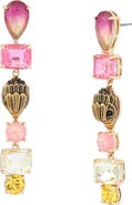 Kurt Geiger London Eagle Stone Linear Drop Earrings