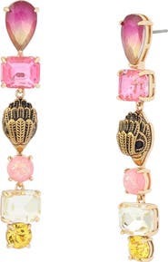 Kurt Geiger London Eagle Stone Linear Drop Earrings