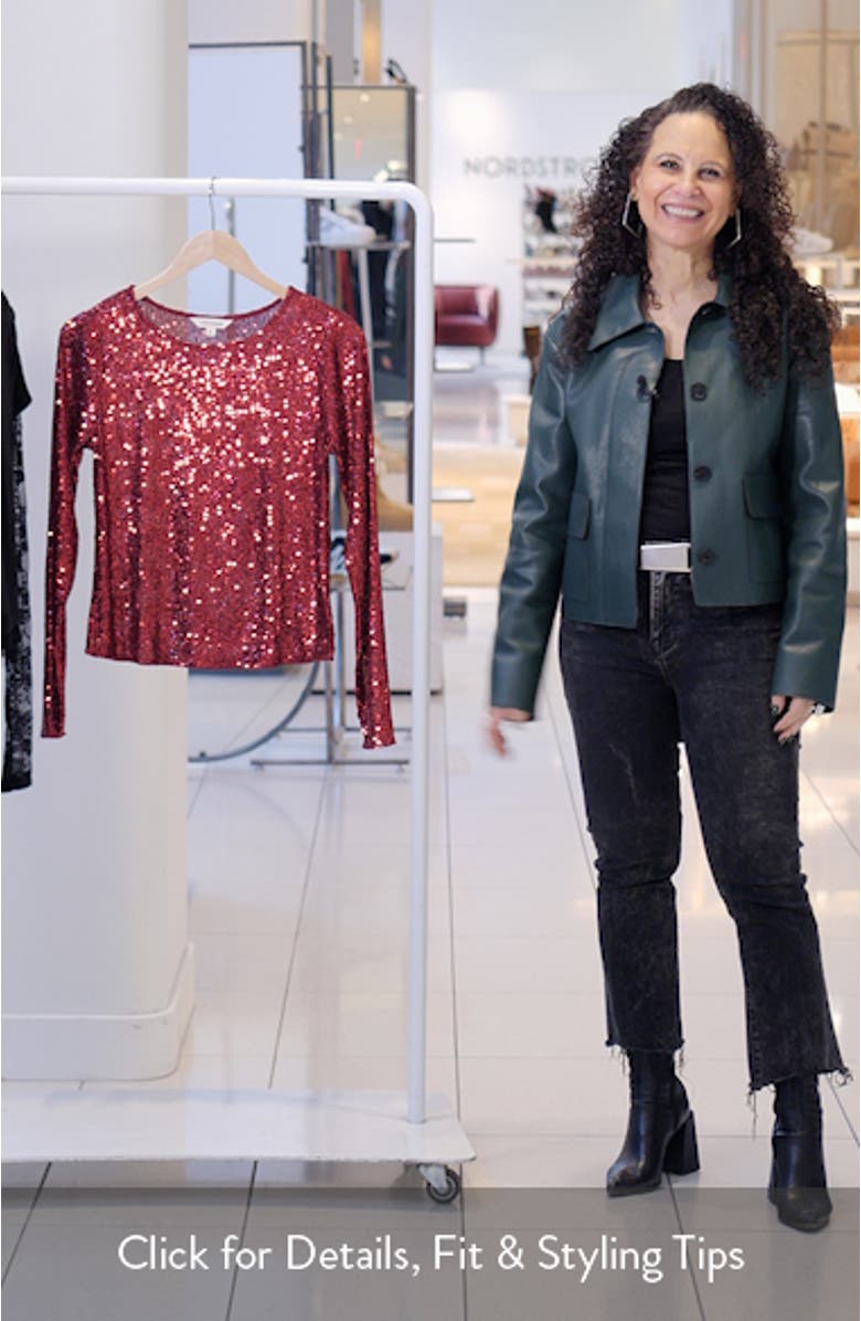 Sequin Long Sleeve Top, sales video thumbnail