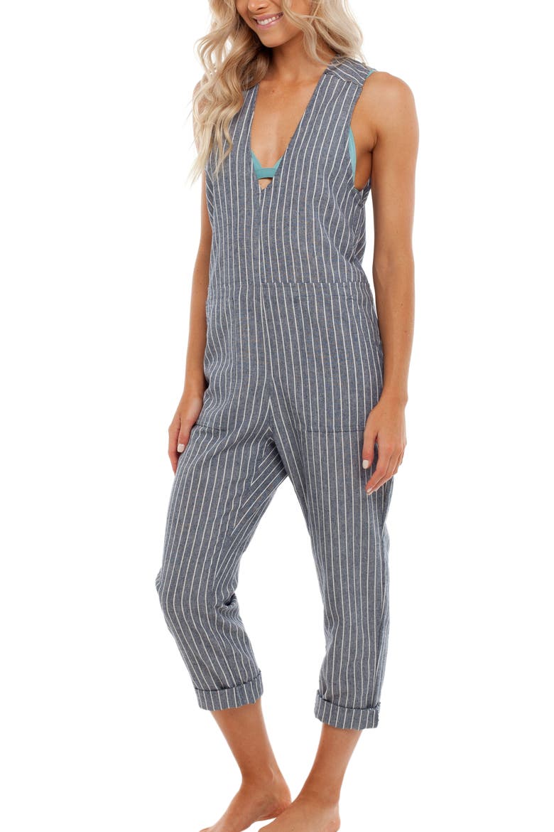 Castaway Cover-Up Jumpsuit, Alternate, color, NAVY