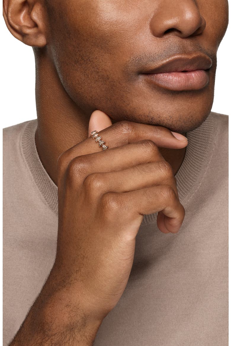 Men's Armory Band Ring in Black Titanium, 6.2mm, Alternate, color, COGNAC DIAMOND