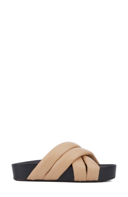 Aquatalia Talya Platform Slide Sandal In Almond