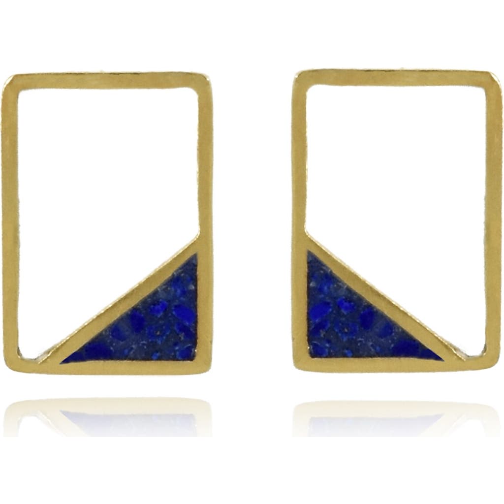 Turquoise Mountain Mazar Stud Earrings In Gold