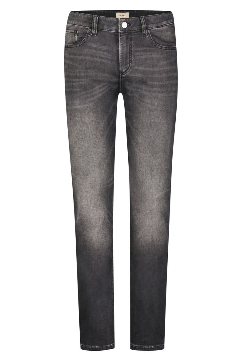 Russell DL Ultimate Knit Slim Straight Jeans, Alternate, color, WASHED BLACK KNIT