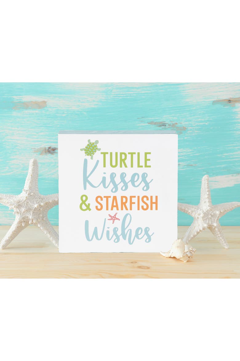 Turtle / Starfish Shelf Block, Alternate, color, White