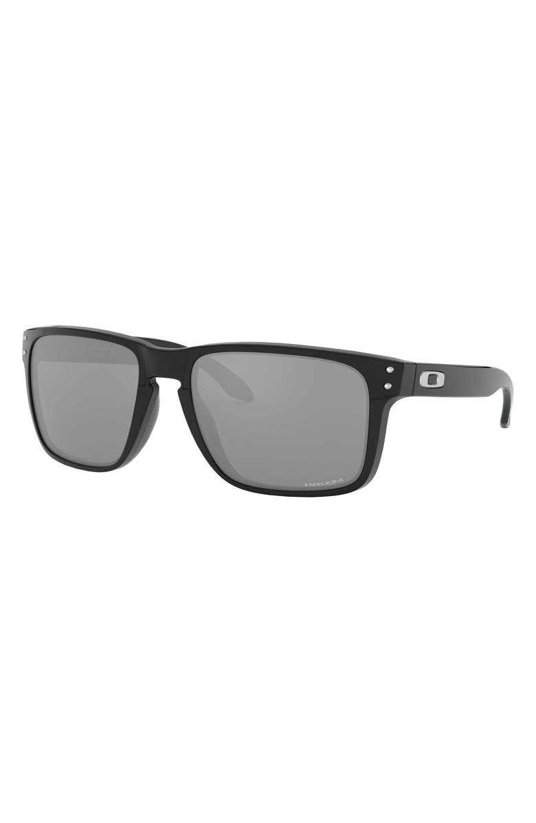 Oakley 59mm Mirrored Square Sunglasses, Alternate, color, Black