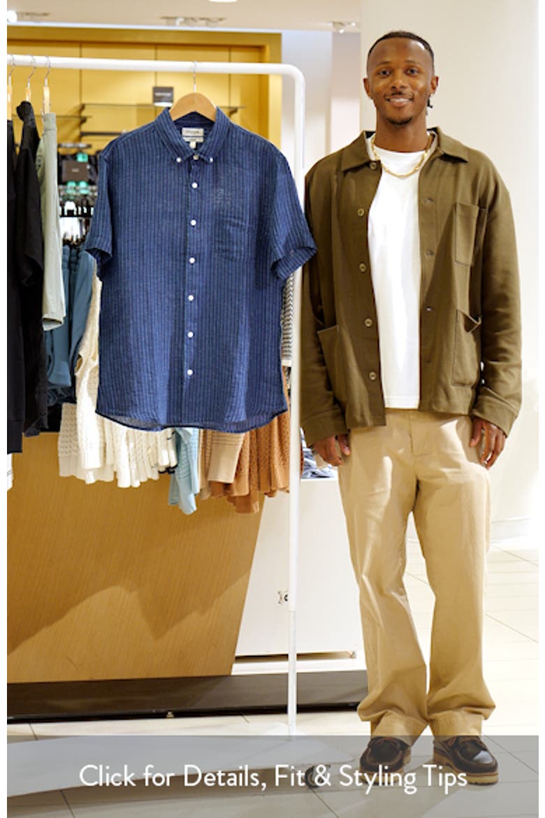 Slim Fit Striped Linen Shirt video