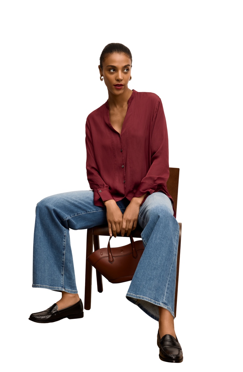 M.M.LaFleur Juliette V-Neck Top - Eco Drape, Alternate, color, 