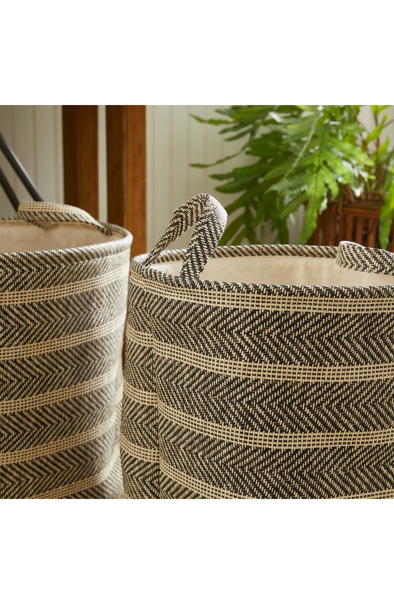 Napa Home & Garden Marleigh Round Baskets Set of 2, Alternate, color, Black