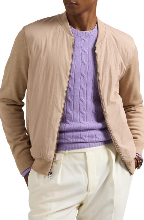 Wool Blend Zip-Up Jacket