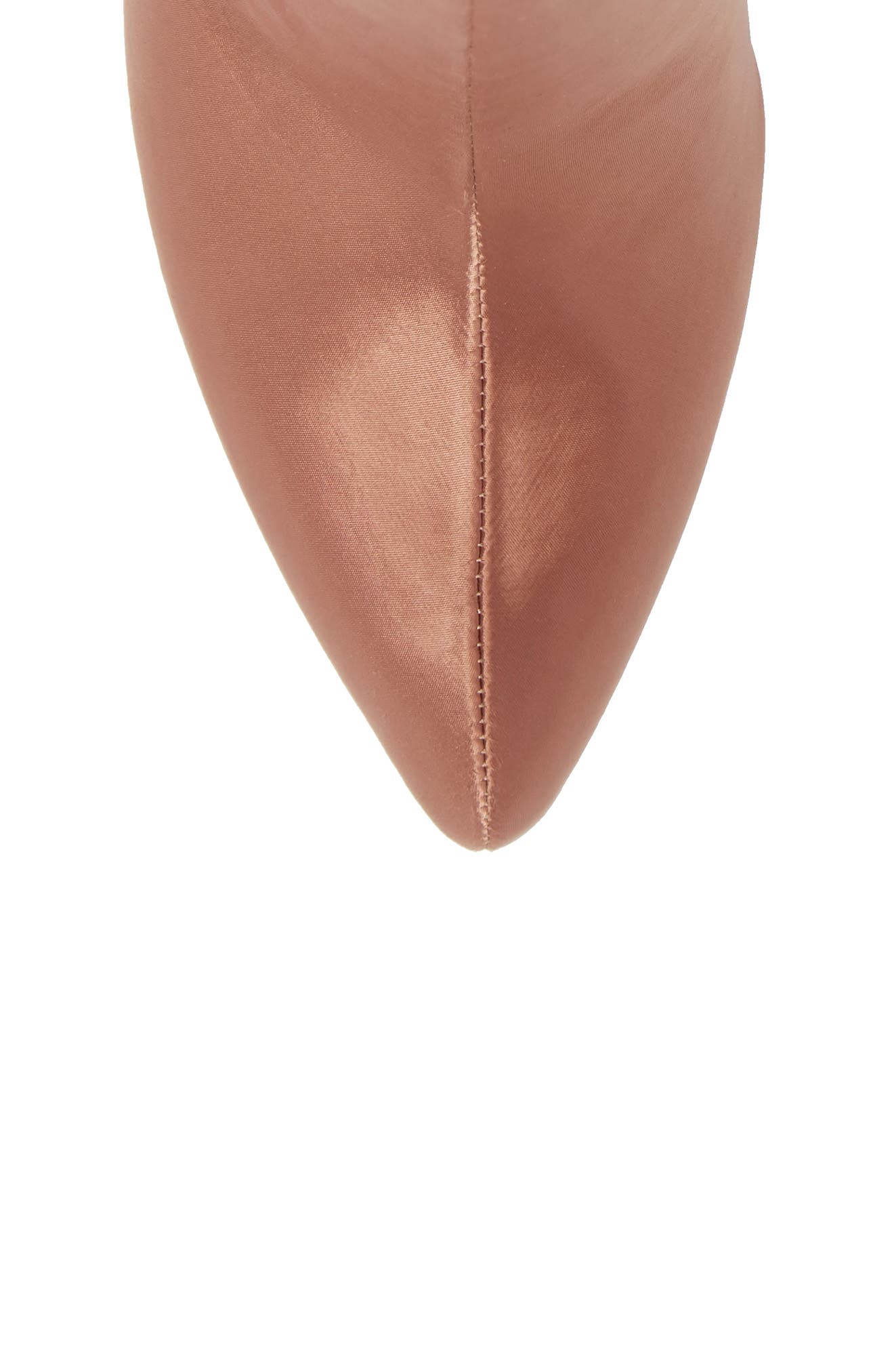 Hugsy Bootie, Alternate, color, DARK NUDE SATIN