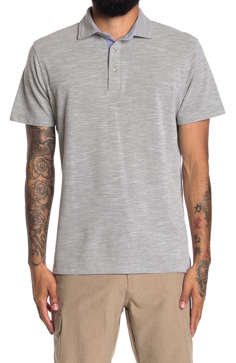 TailorByrd Melange Slub Polo Shirt, Main, color,