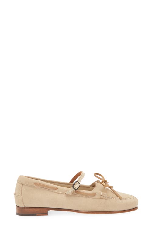 Hereu Lorea Moc Toe Mary Jane Loafer In Neutral