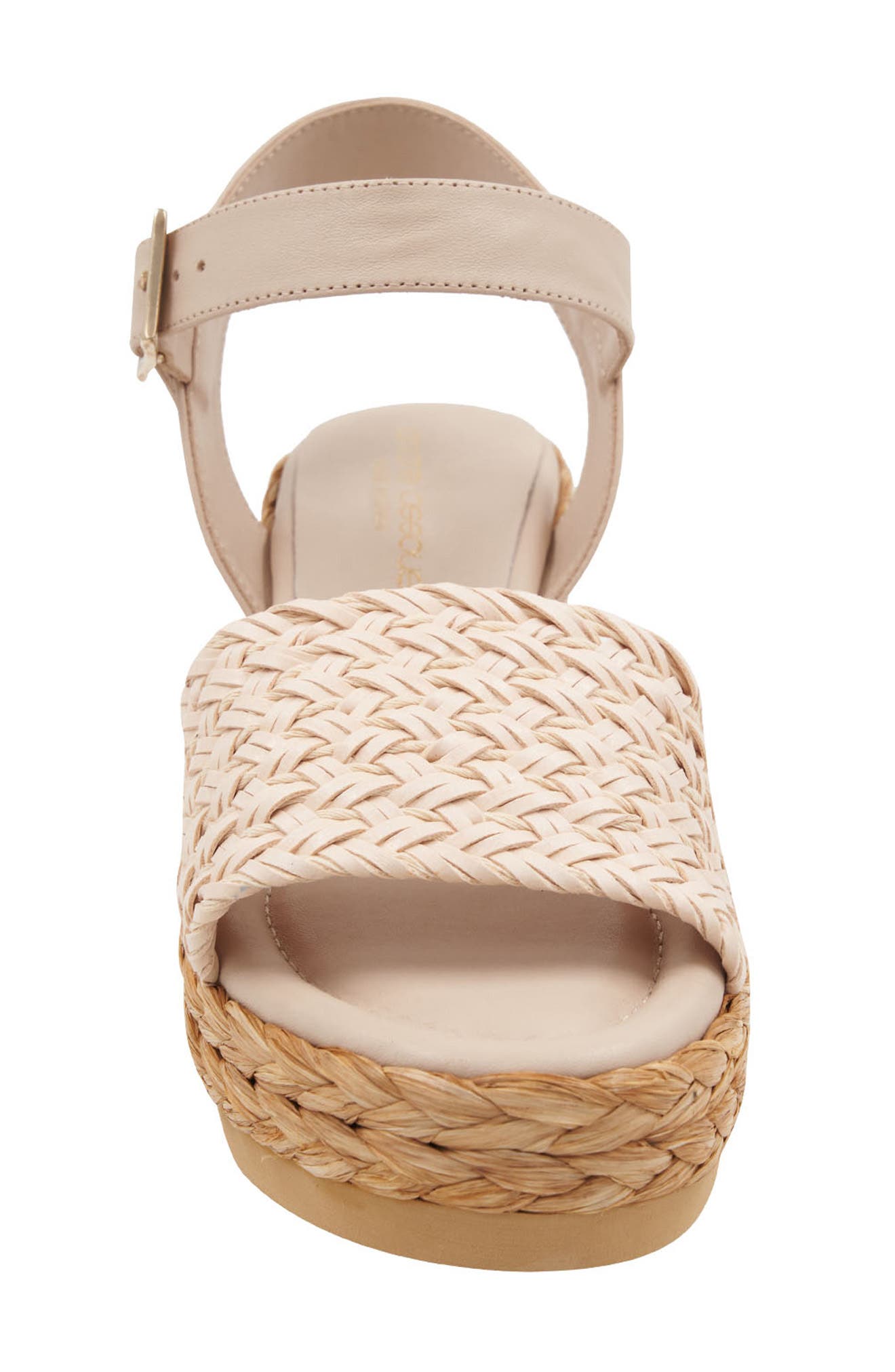 André Assous Carissa Ankle Strap Espadrille Platform Wedge Sandal, Alternate, color, Ivory