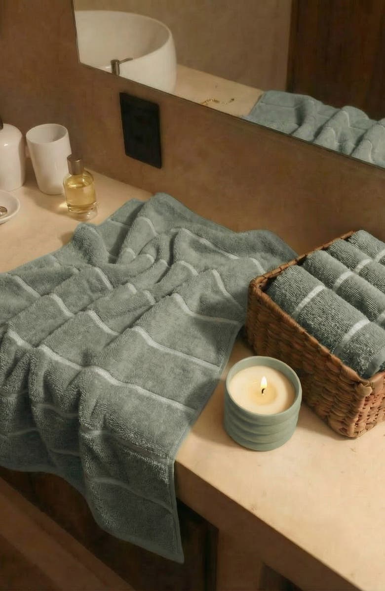 Italic Deia Hand Towel Set, Alternate, color, Sage & Ecru