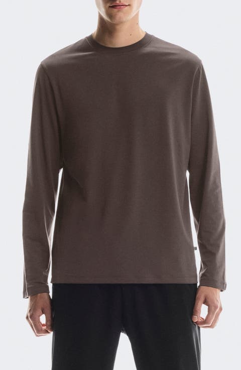 Focus Long Sleeve Pima Cotton Blend T-Shirt