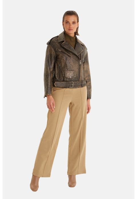 Alexandra Textured Leather Jacket