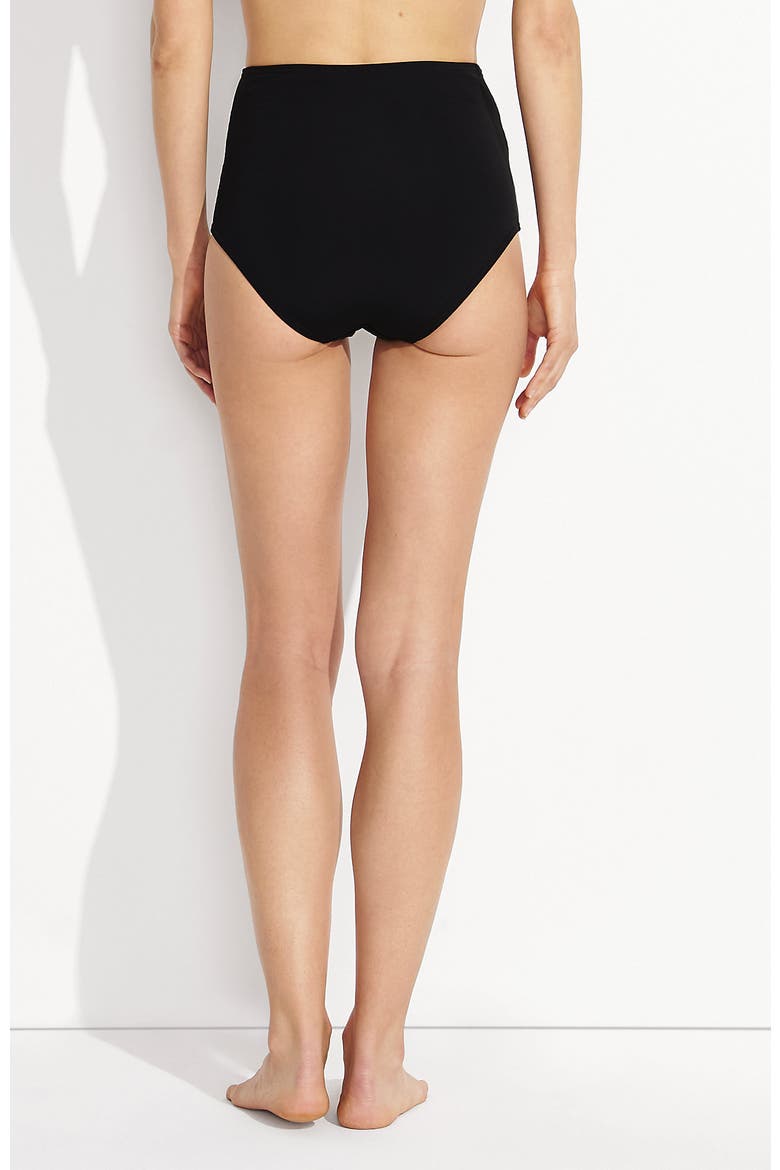 Sculpting Suit Chlorine Resistant Targeted Control Retro High Waisted Bikini Swim Bottoms, Alternate, color, Black
