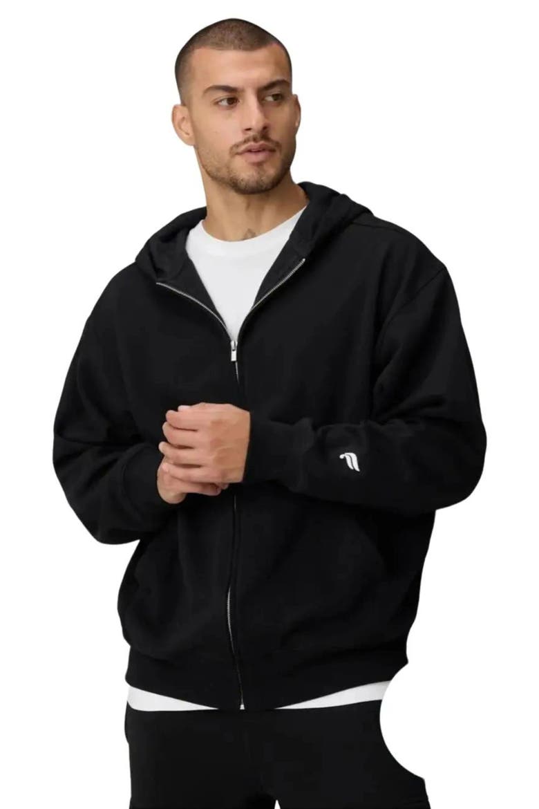 Men's The Go-To Full Zip Oversized Hoodie, Main, color, Black