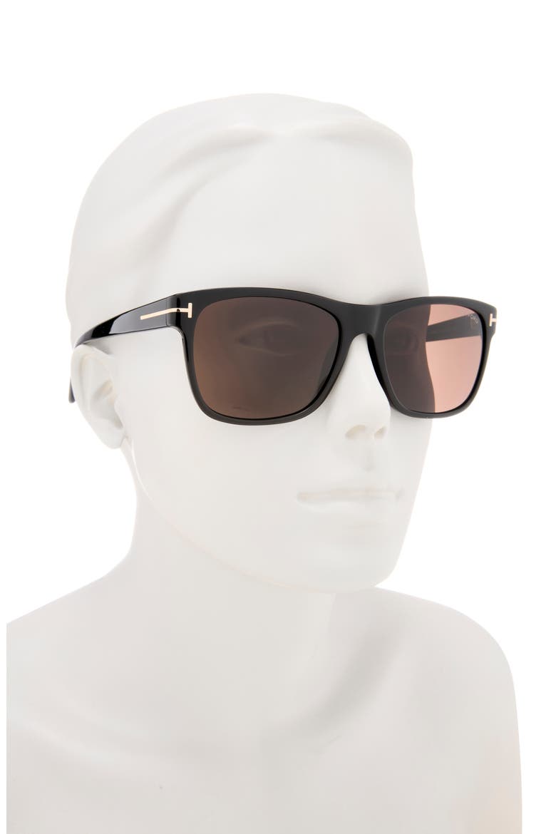 Giulio 59mm Square Sunglasses, Alternate, color, SHINY BLACK / ROVIEX