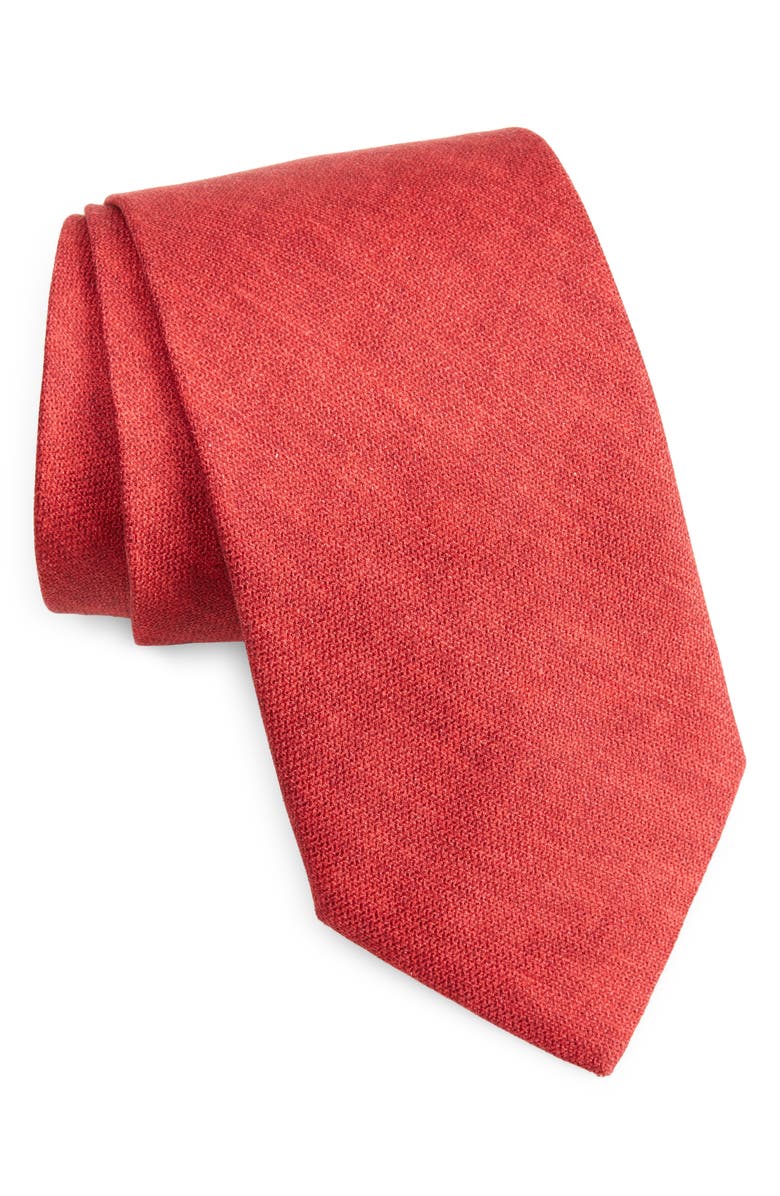 EDWARD ARMAH Solid Silk Tie, Main, color, 