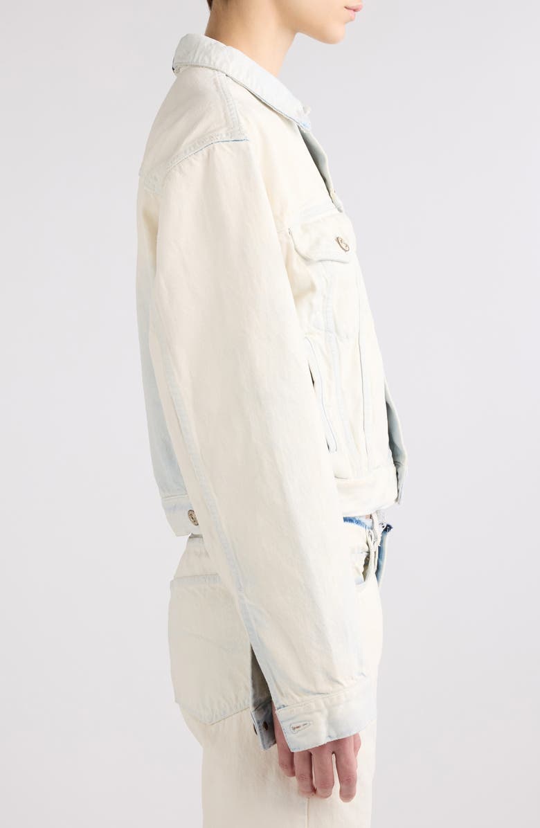 Small Fit Bleached Denim Jacket