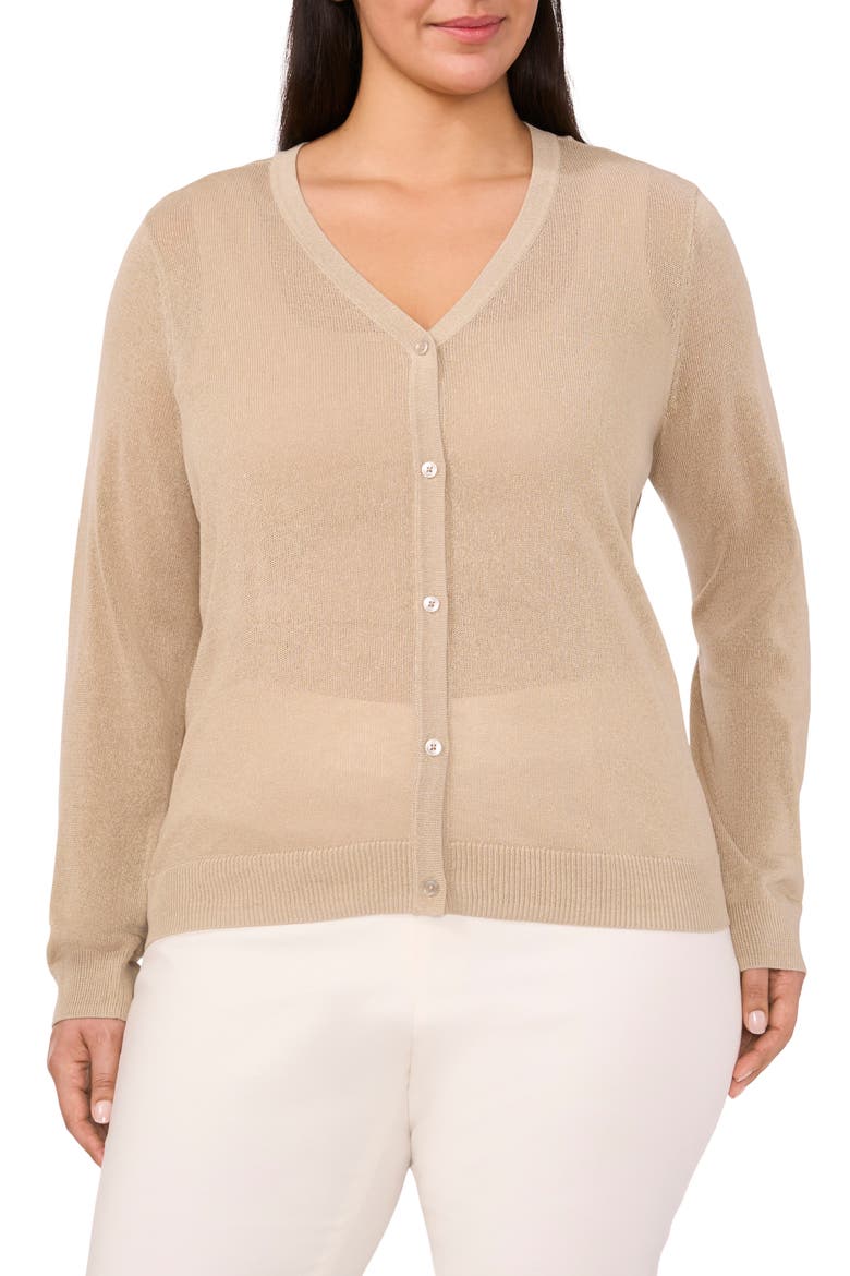 V-Neck Cardigan, Main, color, TAUPE BISQUE