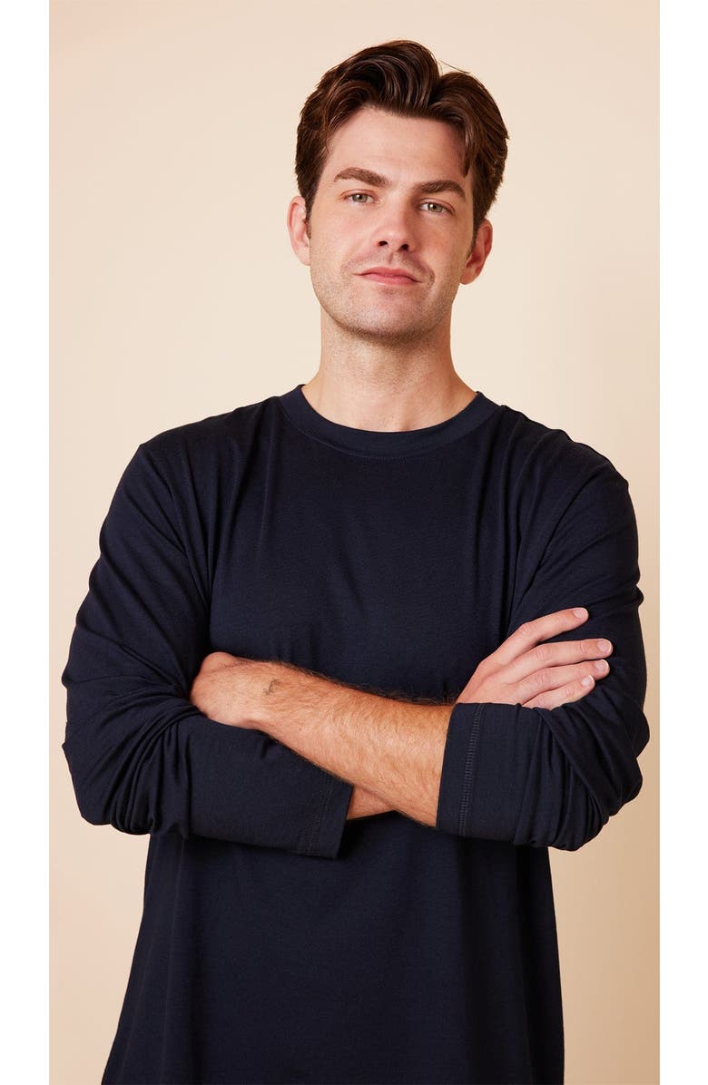 The Cat's Pajamas Men's Pima Knit Pullover Set, Alternate, color, Classic Midnight