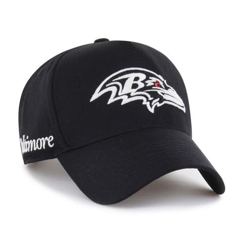 Men's '47 Black Baltimore Ravens Foundation Offside Adjustable Hat