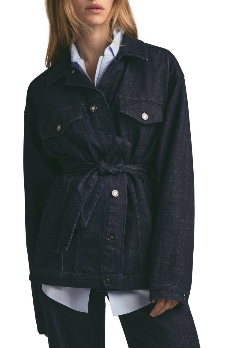 The Jane Denim Trench Coat, Main, color, WATERLOO