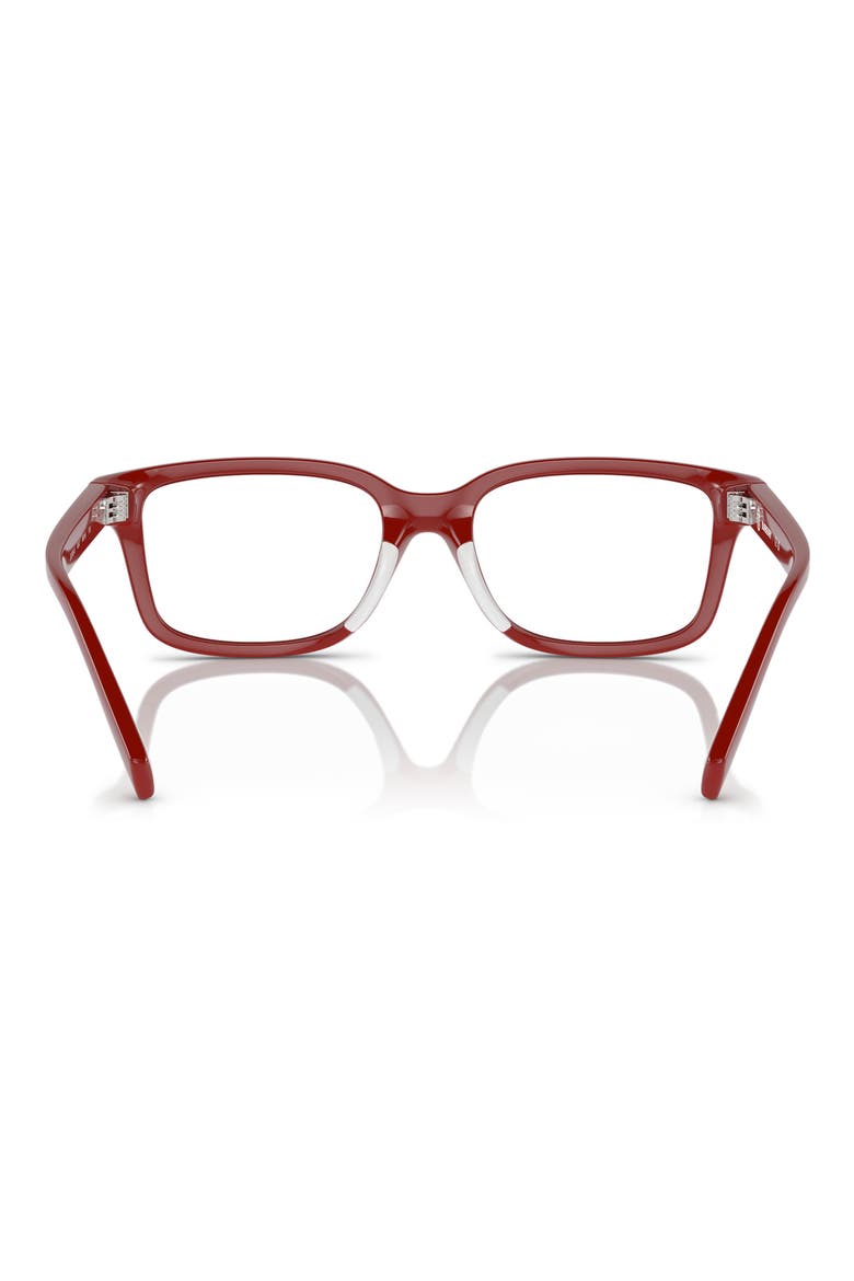 50mm Rectangular Optical Glasses, Alternate, color, RED / DEMO LENS
