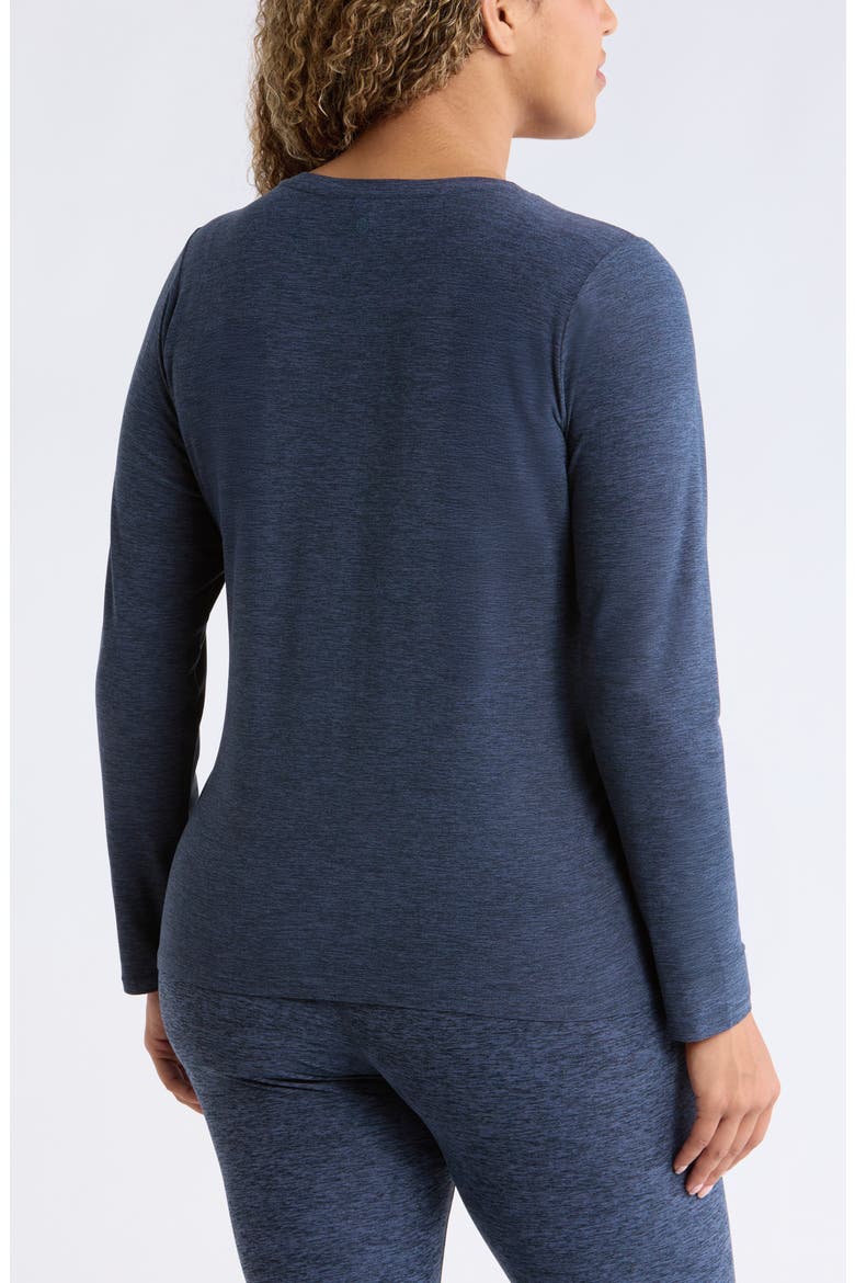 Restore Soft Ruched Long Sleeve T-Shirt, Alternate, color, NAVY ARMADA MELANGE