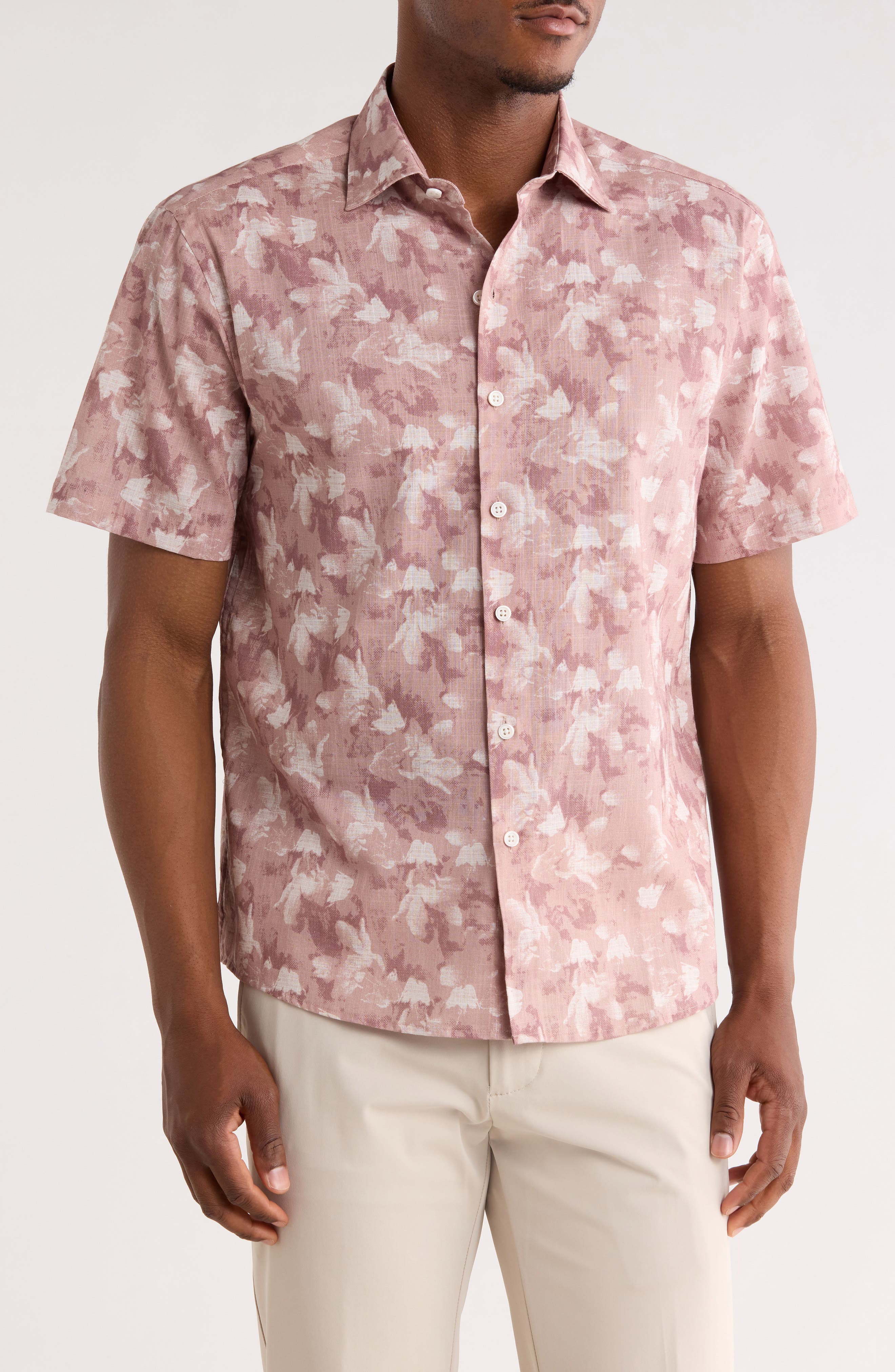 Robert Barakett Umberto Short Sleeve Button-Up Shirt