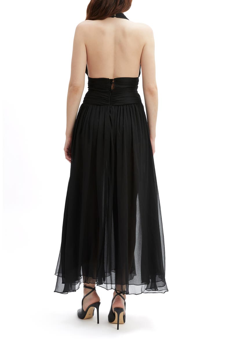 Amerie Split Front Maxi Skirt, Alternate, color, BLACK