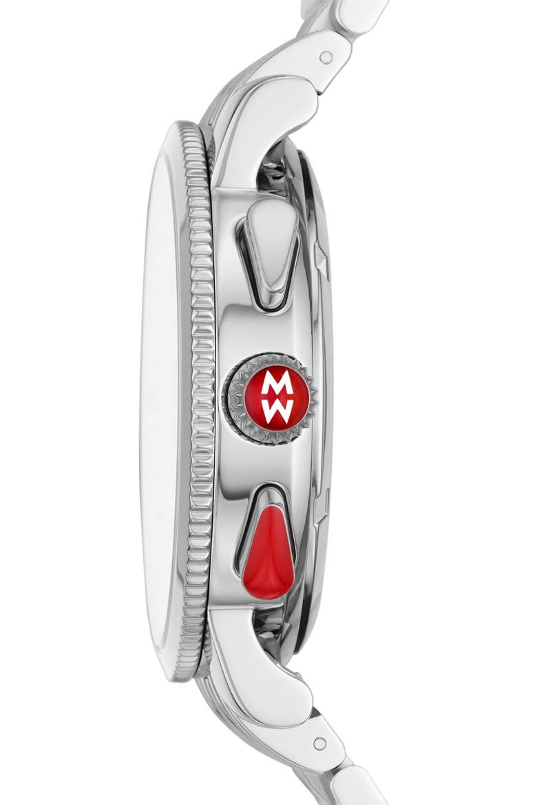 Women's Sport Sail Diamond Bracelet Watch, 42mm - 0.13 ctw, Alternate, color, SILVER