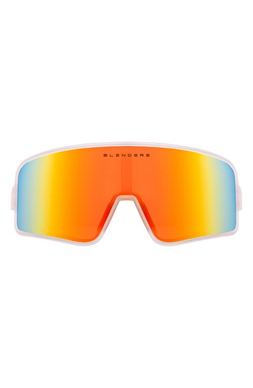 Blenders Eyewear Eclipse 133mm Polarized Shield Sunglasses In Orange
